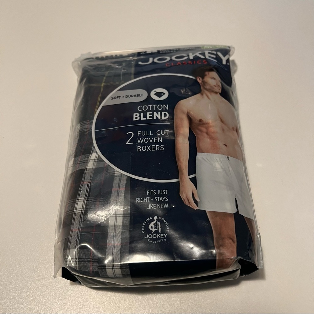 Jockey Black and Gray Boxers Comfortable Cotton Blend